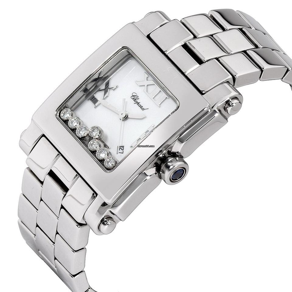 Chopard Happy Sport Quartz Women's Watch With Steel Case and Strap Authentic Luxury Timepiece