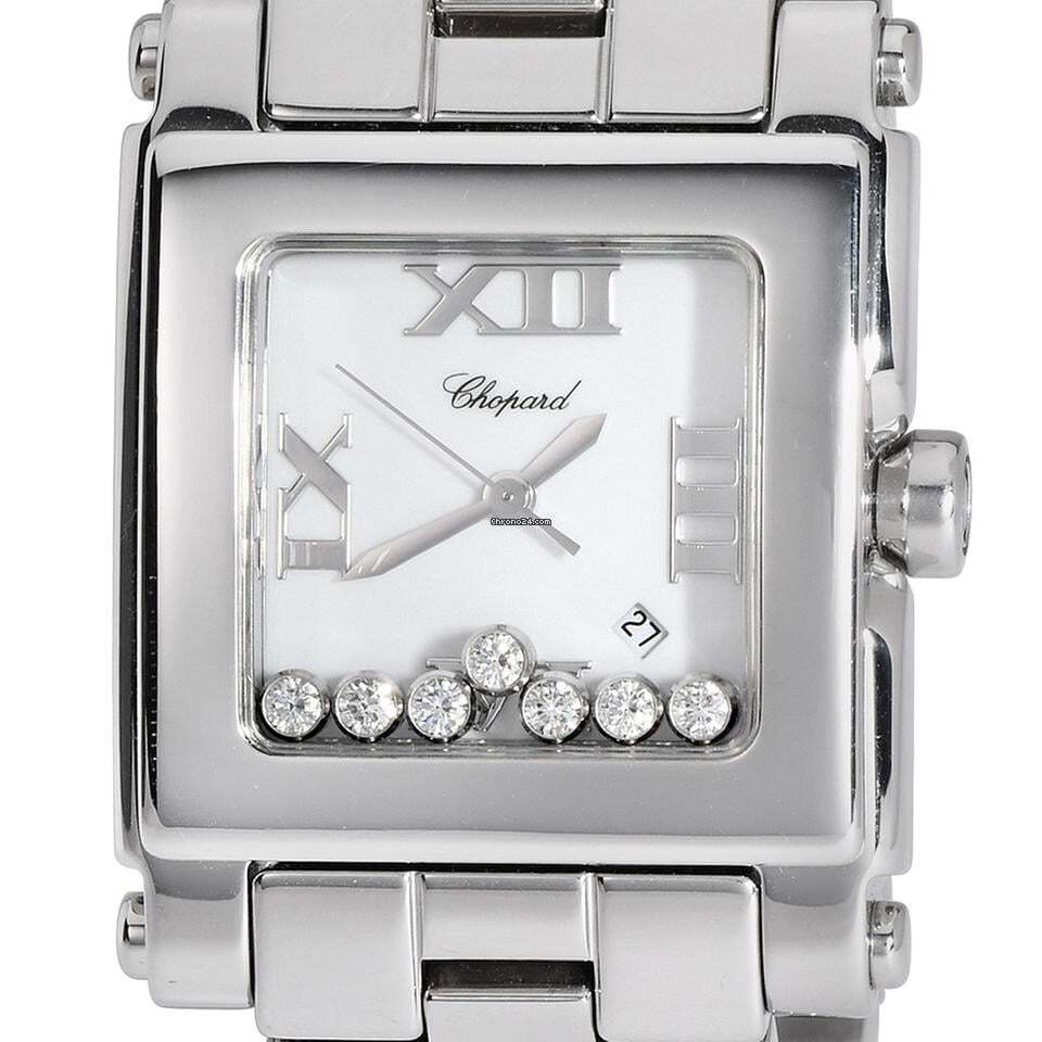 Chopard Happy Sport Quartz Women's Watch With Steel Case and Strap Authentic Luxury Timepiece