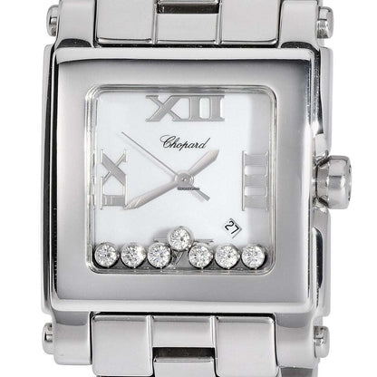 Chopard Happy Sport Quartz Women's Watch With Steel Case and Strap Authentic Luxury Timepiece