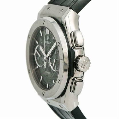 Hublot Classic Fusion Aerofusion Automatic Men's Watch Titanium Case With Crocodile skin Strap Authentic Luxury Timepiece