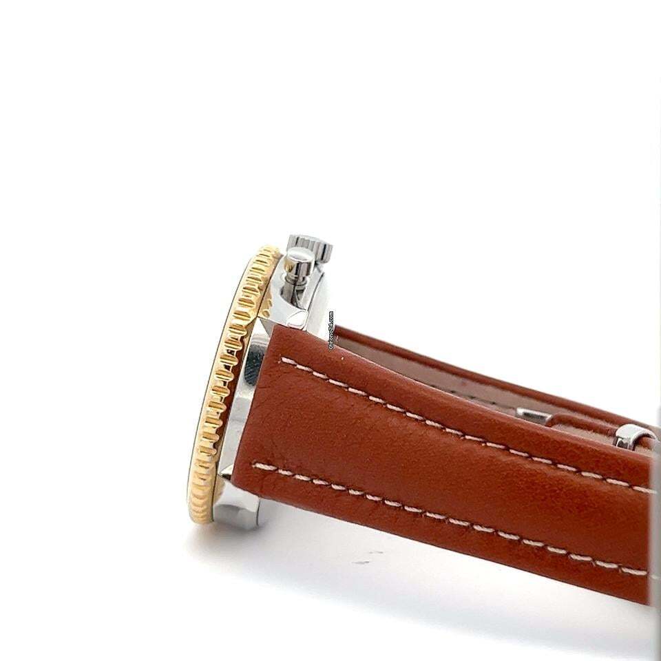Breitling Navitimer Automatic Men's Watch Steel Case With Leather Strap Authentic Luxury Timepiece