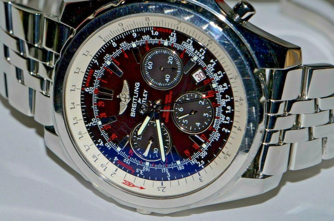 Breitling Bentley GT Automatic Men's Watch With Steel Case and Strap Authentic Luxury Timepiece