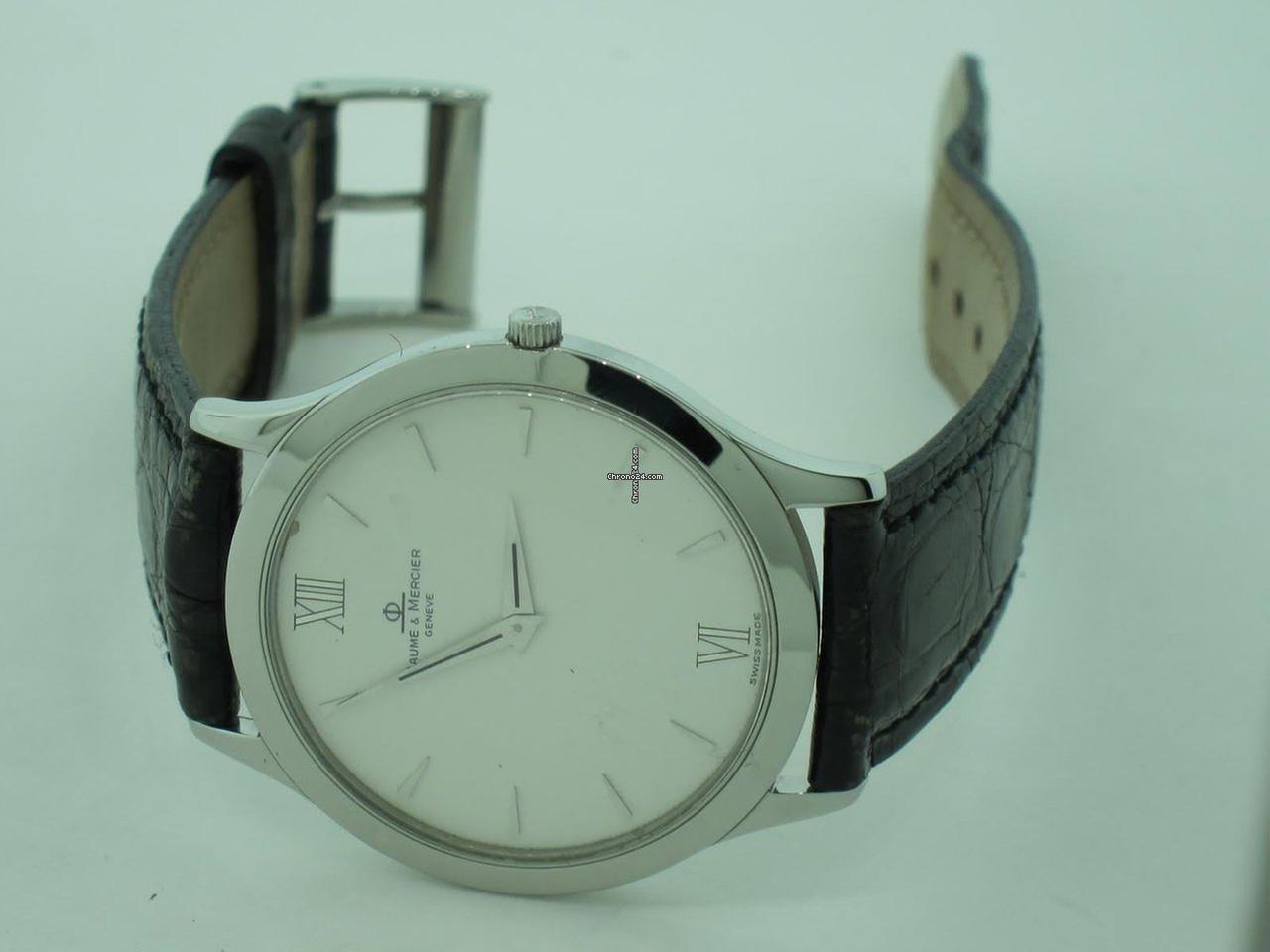 Baume & Mercier Classima Quartz Men's Watch Steel Case With Leather Strap Authentic Luxury Timepiece