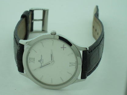 Baume & Mercier Classima Quartz Men's Watch Steel Case With Leather Strap Authentic Luxury Timepiece