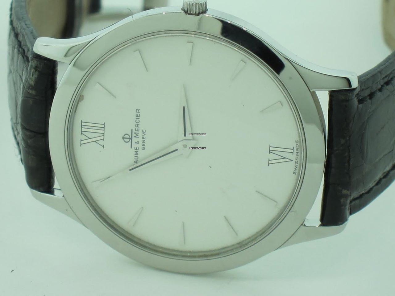 Baume & Mercier Classima Quartz Men's Watch Steel Case With Leather Strap Authentic Luxury Timepiece