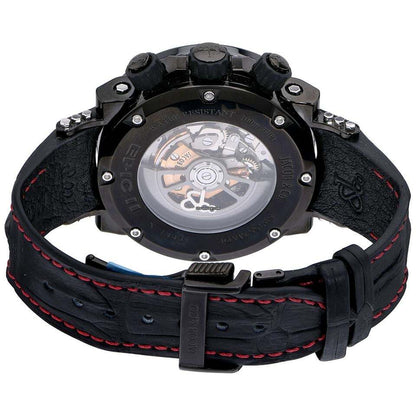 Jacob & Co. Automatic Men's Watch Steel Case With Leather Strap Authentic Luxury Timepiece