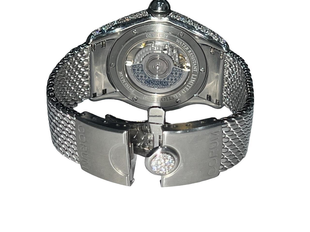 Corum Bubble Automatic Unisex Watch With Steel Case and Strap Authentic Luxury Timepiece