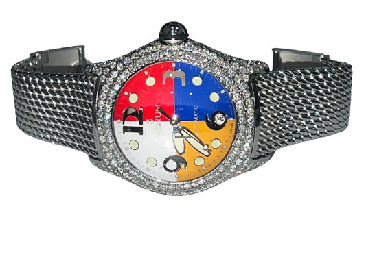 Corum Bubble Automatic Men's Watch With Steel Case and Strap Authentic Luxury Timepiece