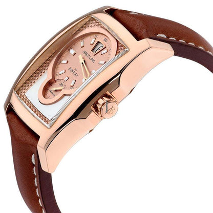 Breitling Bentley Flying B Automatic Men's Watch Rose Gold Case With Leather Strap Authentic Luxury Timepiece