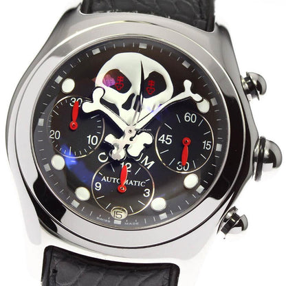 Corum Bubble Automatic Unisex Watch Steel Case With Leather Strap Authentic Luxury Timepiece