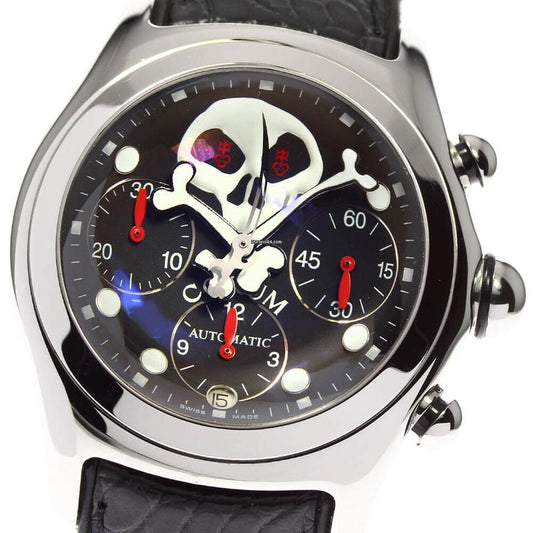 Corum Bubble Automatic Men's Watch Steel Case With Leather Strap Authentic Luxury Timepiece