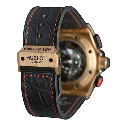 Hublot King Power Automatic Men's Watch Rose Gold Case With Leather Strap Authentic Luxury Timepiece