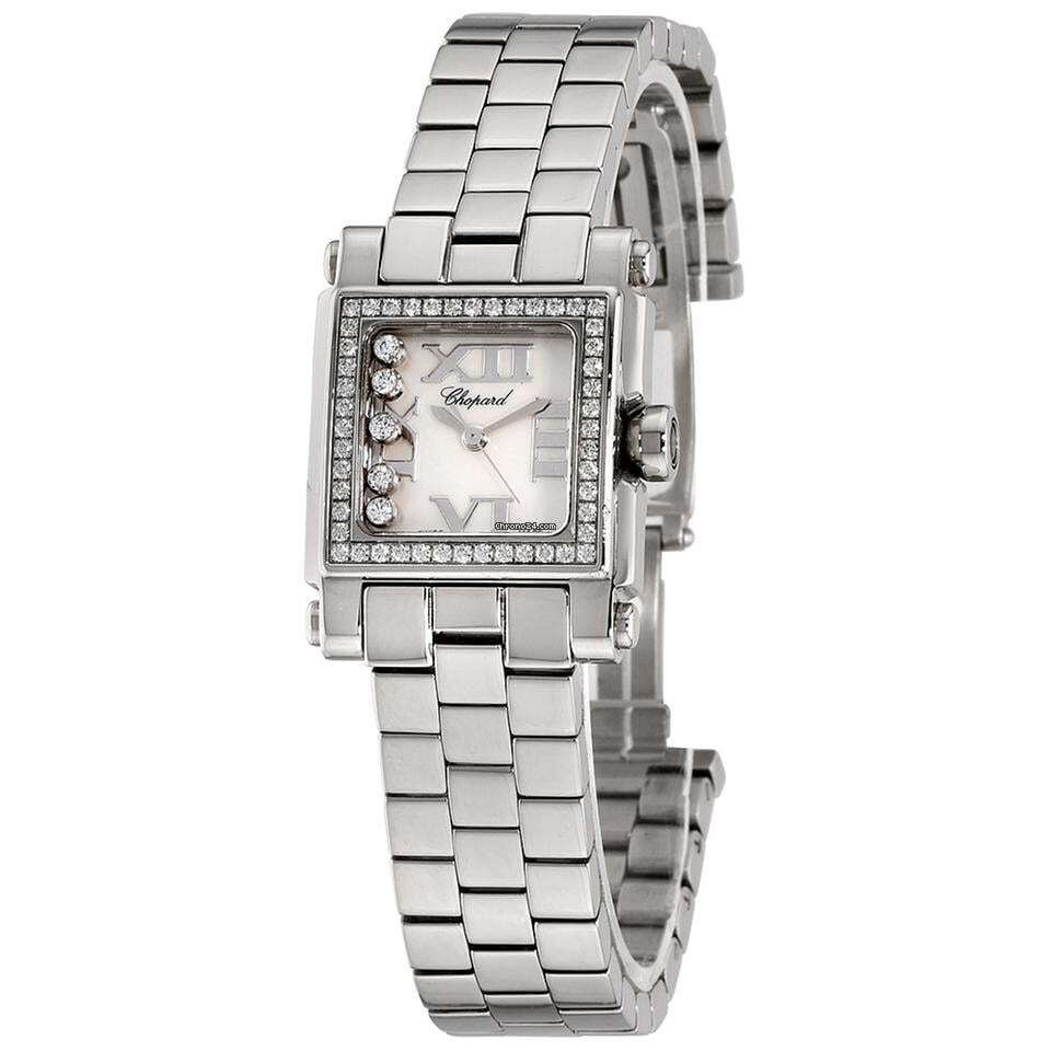 Chopard Happy Sport Quartz Women's Watch With Steel Case and Strap Authentic Luxury Timepiece