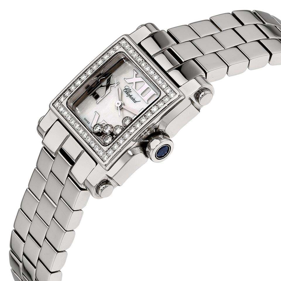 Chopard Happy Sport Quartz Women's Watch With Steel Case and Strap Authentic Luxury Timepiece