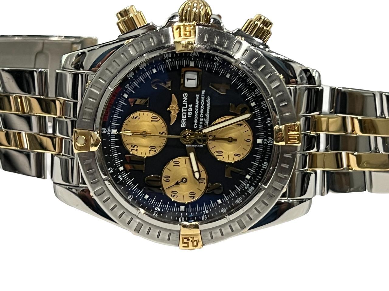 Breitling Chronomat Evolution Automatic Men's Watch Steel Case With Gold/Steel Strap Authentic Luxury Timepiece