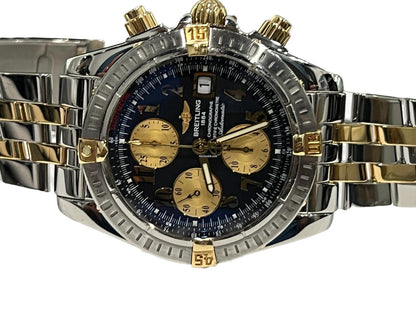 Breitling Chronomat Evolution Automatic Men's Watch Steel Case With Gold/Steel Strap Authentic Luxury Timepiece