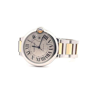 Cartier Ballon Bleu 42mm Automatic Men's Watch Gold/Steel Case With Gold/Steel Strap Authentic Luxury Timepiece