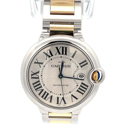 Cartier Ballon Bleu 42mm Automatic Men's Watch Gold/Steel Case With Gold/Steel Strap Authentic Luxury Timepiece