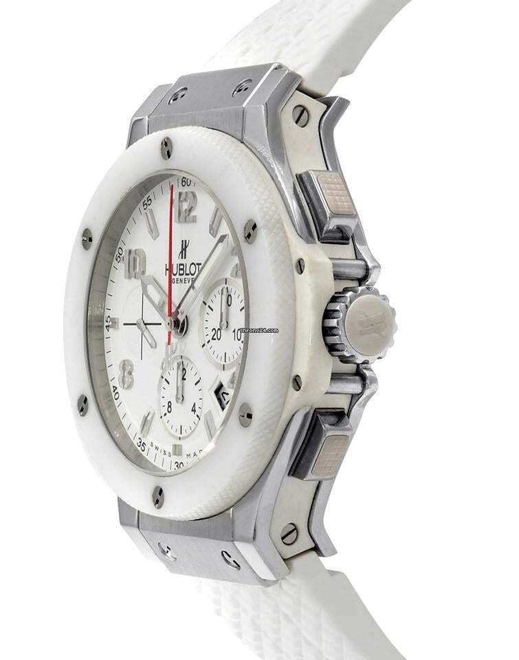 Hublot Big Bang 44 mm Automatic Men's Watch Steel Case With Rubber Strap Authentic Luxury Timepiece