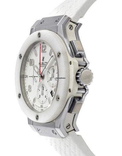 Hublot Big Bang 44 mm Automatic Men's Watch Steel Case With Rubber Strap Authentic Luxury Timepiece
