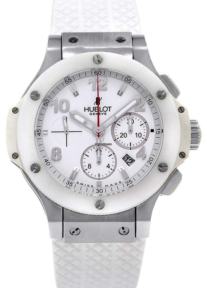 Hublot Big Bang 44 mm Automatic Men's Watch Steel Case With Rubber Strap Authentic Luxury Timepiece