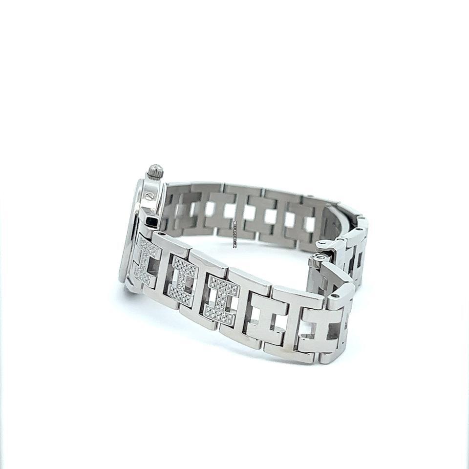 Hermès Clipper Quartz Women's Watch With Steel Case and Strap Authentic Luxury Timepiece