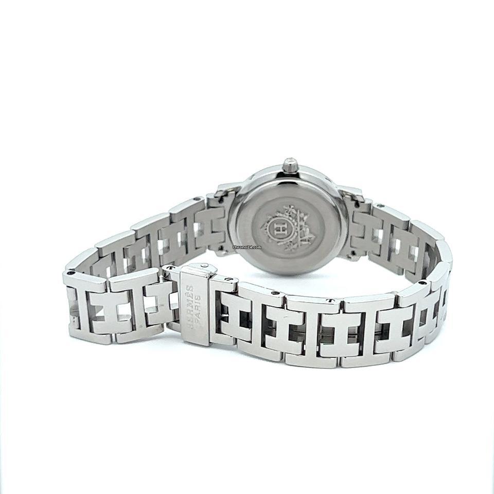 Hermès Clipper Quartz Women's Watch With Steel Case and Strap Authentic Luxury Timepiece
