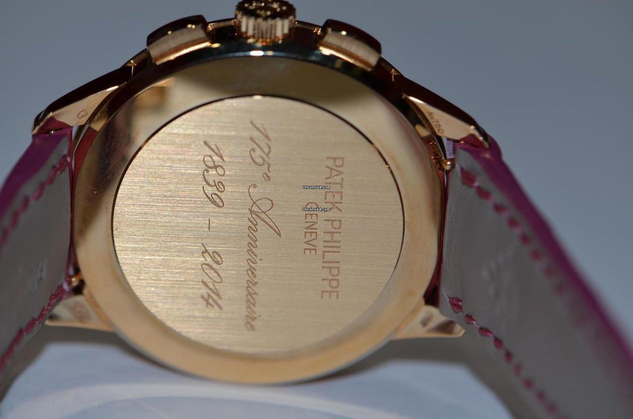 Patek Philippe Chronograph Automatic Women's Watch Rose Gold Case With Leather Strap Authentic Luxury Timepiece