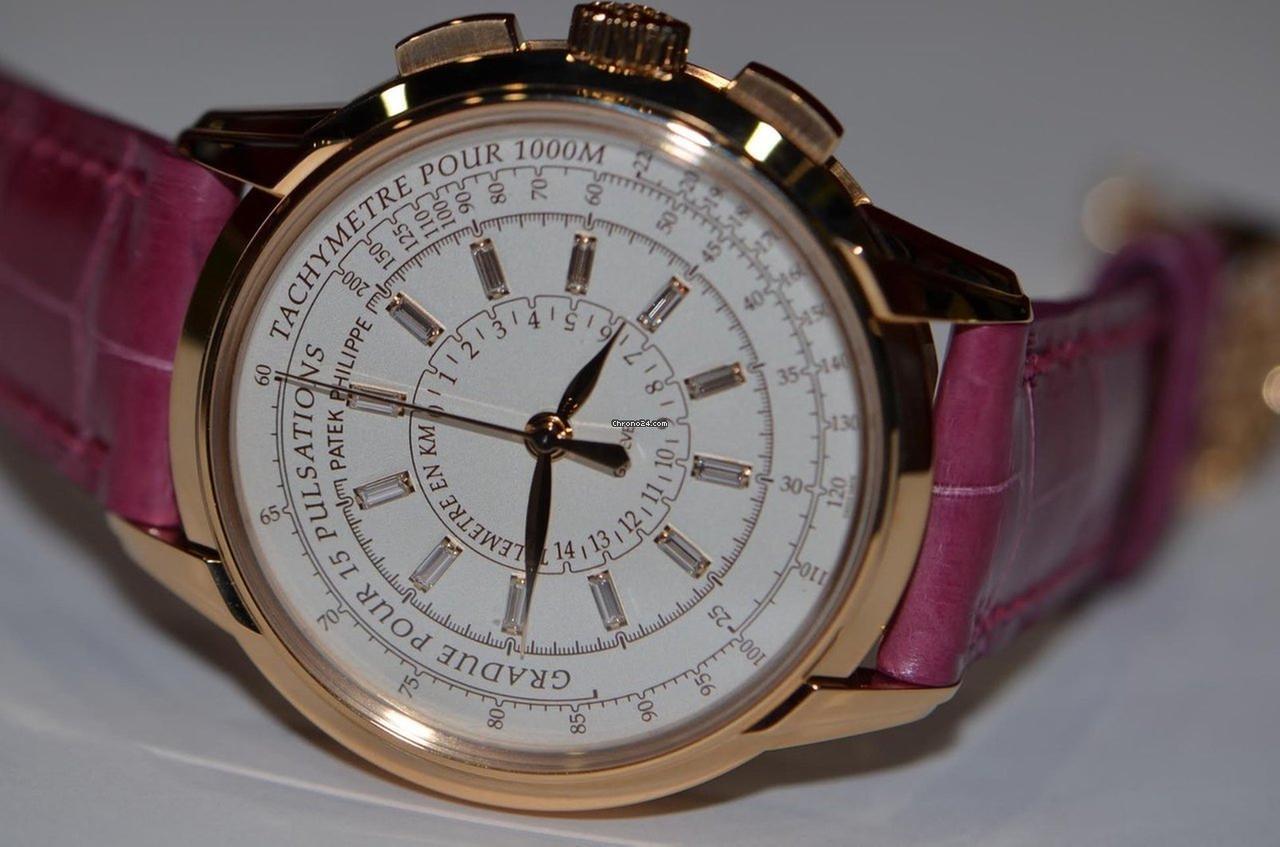 Patek Philippe Chronograph Automatic Women's Watch Rose Gold Case With Leather Strap Authentic Luxury Timepiece