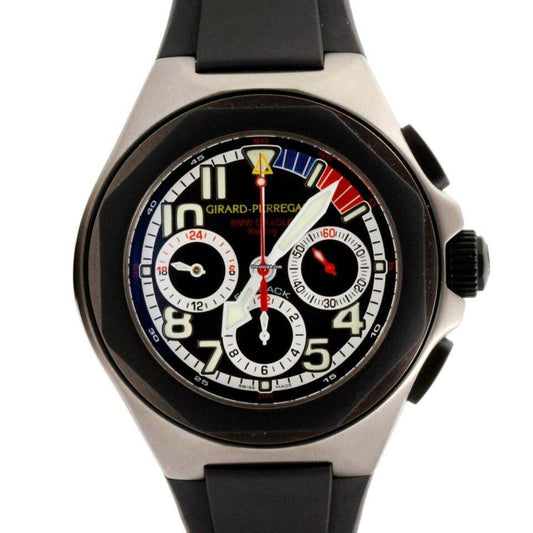 Girard Perregaux Laureato Automatic Men's Watch Titanium Case With Rubber Strap Authentic Luxury Timepiece