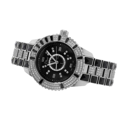 Dior Christal Quartz Women's Watch With Steel Case and Strap Authentic Luxury Timepiece