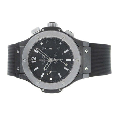 Hublot Big Bang 44 mm Automatic Men's Watch Ceramic Case With Rubber Strap Authentic Luxury Timepiece