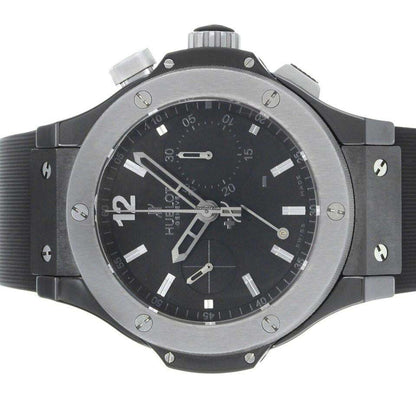Hublot Big Bang 44 mm Automatic Men's Watch Ceramic Case With Rubber Strap Authentic Luxury Timepiece