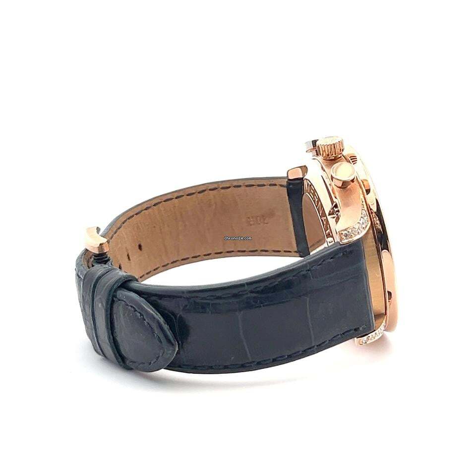 IWC Portuguese Chronograph Automatic Men's Watch Red Gold Case With Leather Strap Authentic Luxury Timepiece