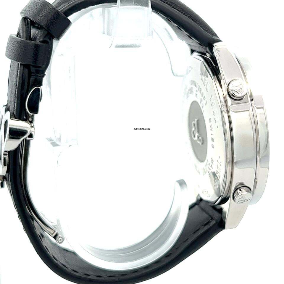 Jacob & Co. Quartz Men's Watch Steel Case With Leather Strap Authentic Luxury Timepiece