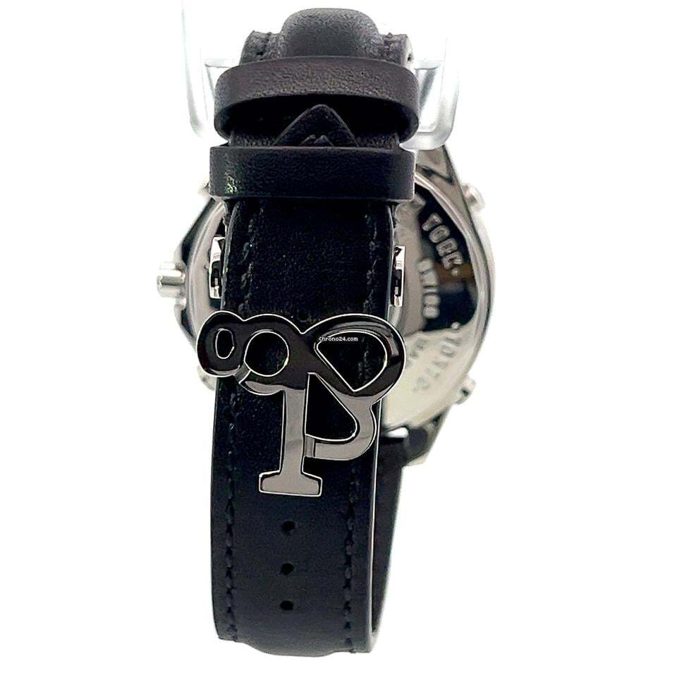 Jacob & Co. Quartz Men's Watch Steel Case With Leather Strap Authentic Luxury Timepiece