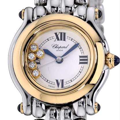 Chopard Happy Sport Quartz Women's Watch Steel Case With Gold/Steel Strap Authentic Luxury Timepiece