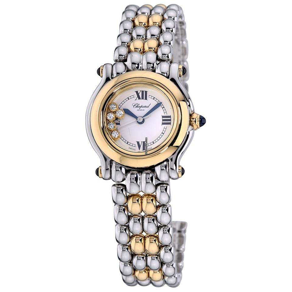 Chopard Happy Sport Quartz Women's Watch Steel Case With Gold/Steel Strap Authentic Luxury Timepiece