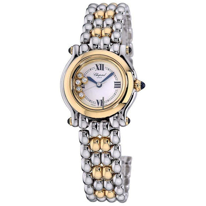 Chopard Happy Sport Quartz Women's Watch Steel Case With Gold/Steel Strap Authentic Luxury Timepiece