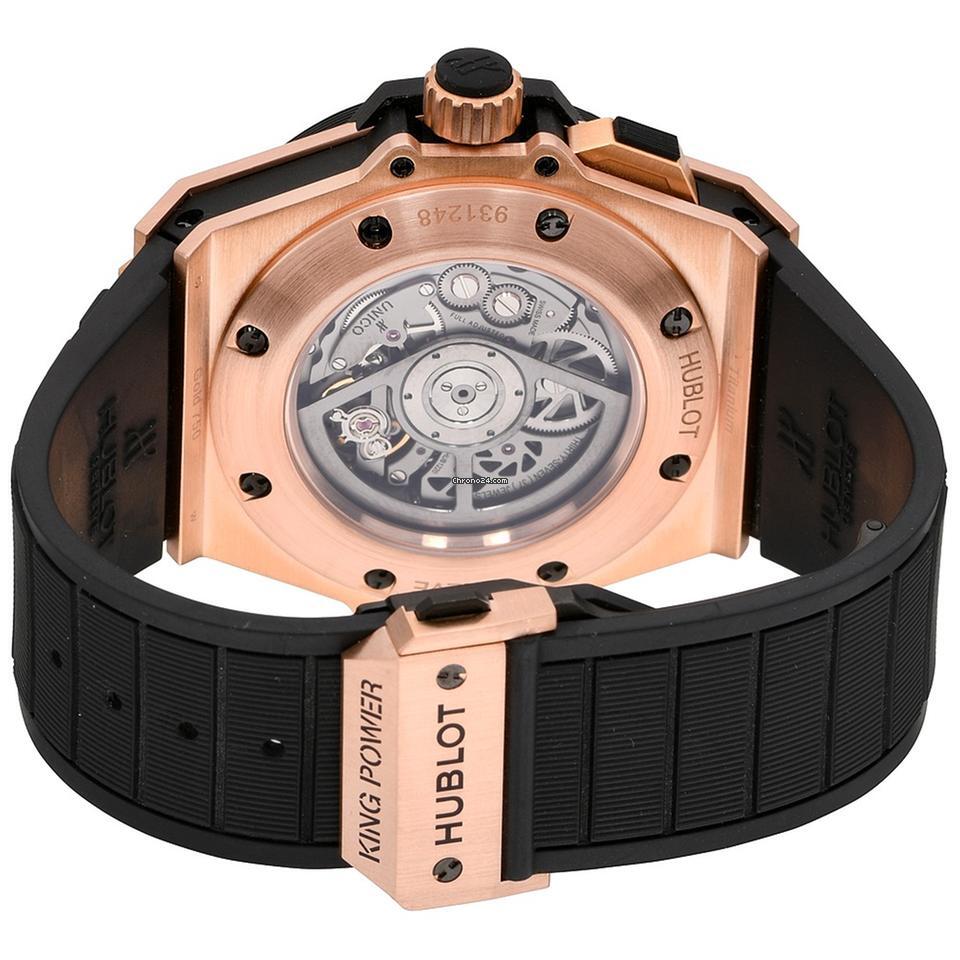 Hublot King Power Automatic Men's Watch Rose Gold Case With Rubber Strap Authentic Luxury Timepiece