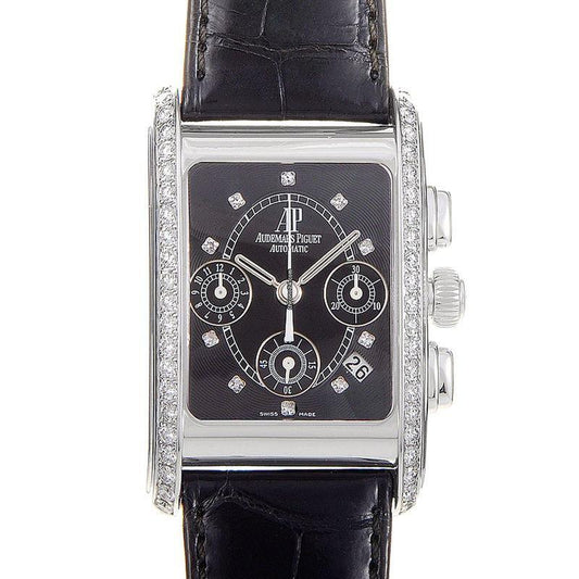 Audemars Piguet Edward Piguet Automatic Men's Watch White Gold Case With Leather Strap Authentic Luxury Timepiece