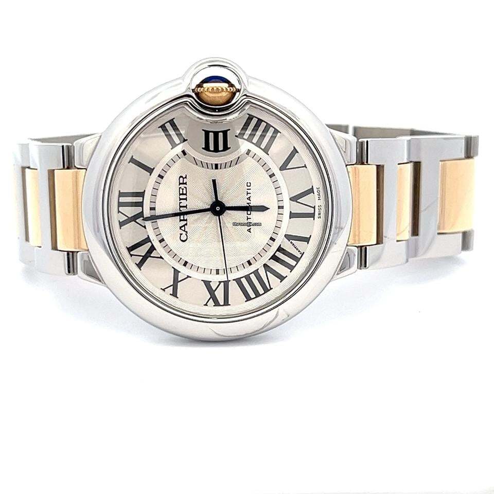 Cartier Ballon Bleu 36mm Automatic Women's Watch Gold/Steel Case With Gold/Steel Strap Authentic Luxury Timepiece