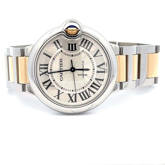 Cartier Ballon Bleu 36mm Automatic Women's Watch Gold/Steel Case With Gold/Steel Strap Authentic Luxury Timepiece