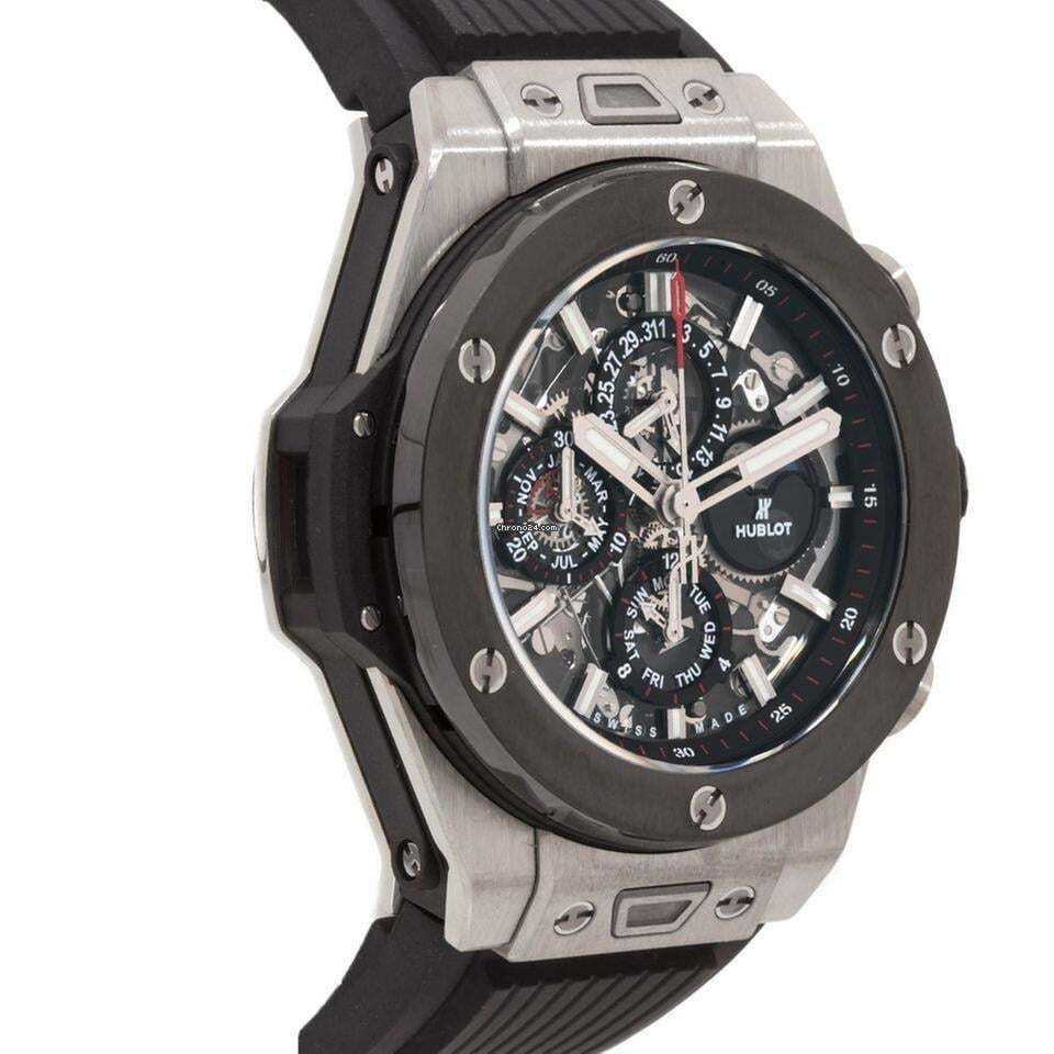 Hublot Big Bang Unico Automatic Men's Watch Titanium Case With Rubber Strap Authentic Luxury Timepiece