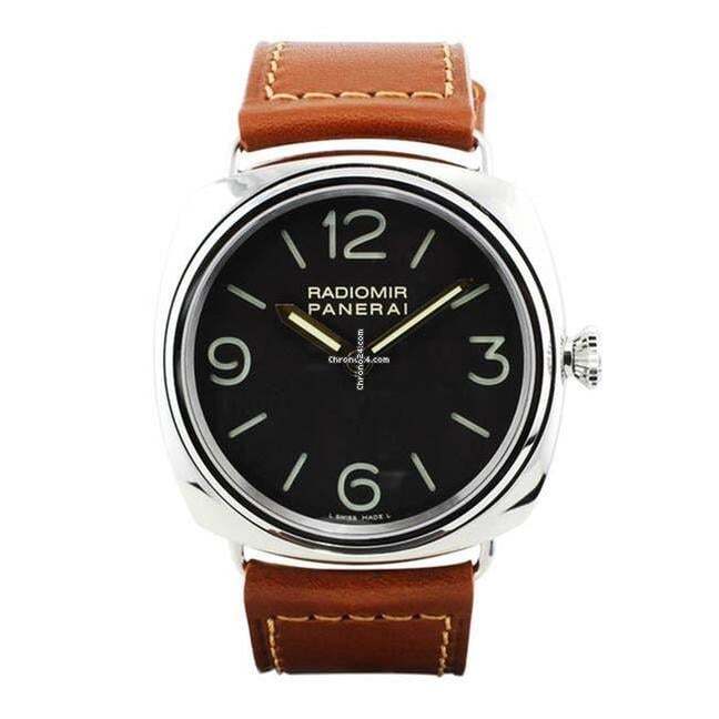 Panerai Radiomir Manual winding Men's Watch Steel Case With Leather Strap Authentic Luxury Timepiece