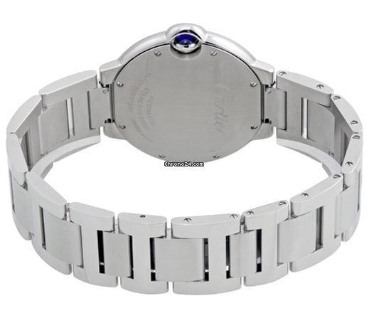 Cartier Ballon Bleu 36mm Automatic Women's Watch With Steel Case and Strap Authentic Luxury Timepiece