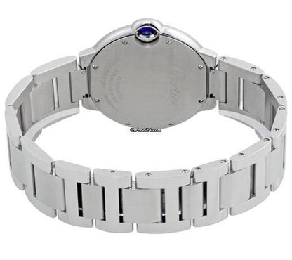 Cartier Ballon Bleu 36mm Automatic Women's Watch With Steel Case and Strap Authentic Luxury Timepiece