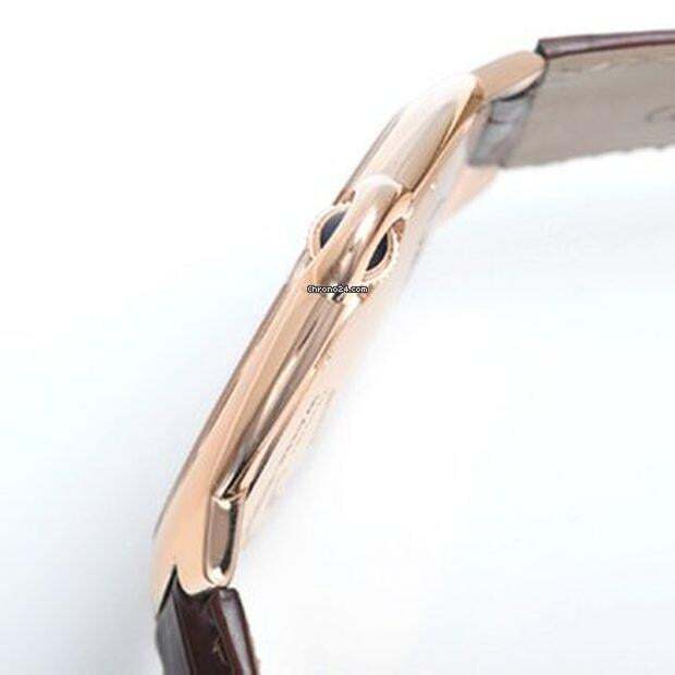 Cartier Ballon Bleu 44mm Manual winding Men's Watch Rose Gold Case With Leather Strap Authentic Luxury Timepiece