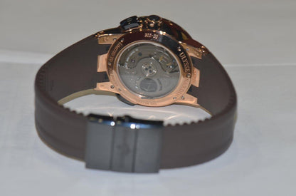 Ulysse Nardin El Toro / Black Toro Automatic Men's Watch Rose Gold Case With Rubber Strap Authentic Luxury Timepiece