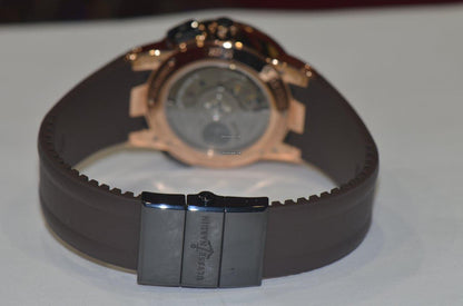Ulysse Nardin El Toro / Black Toro Automatic Men's Watch Rose Gold Case With Rubber Strap Authentic Luxury Timepiece